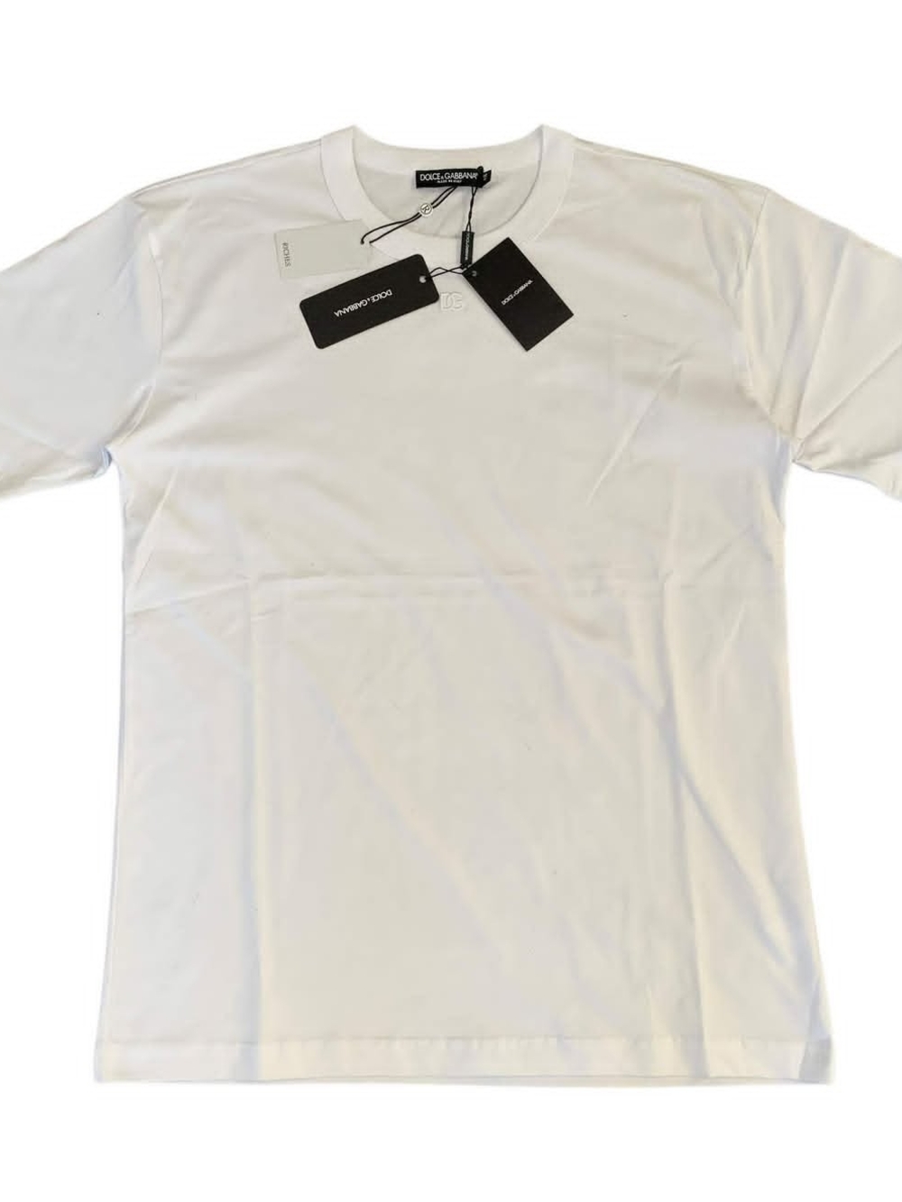 Dolce & Gabbana White Monogram DG Logo T-Shirt Size M